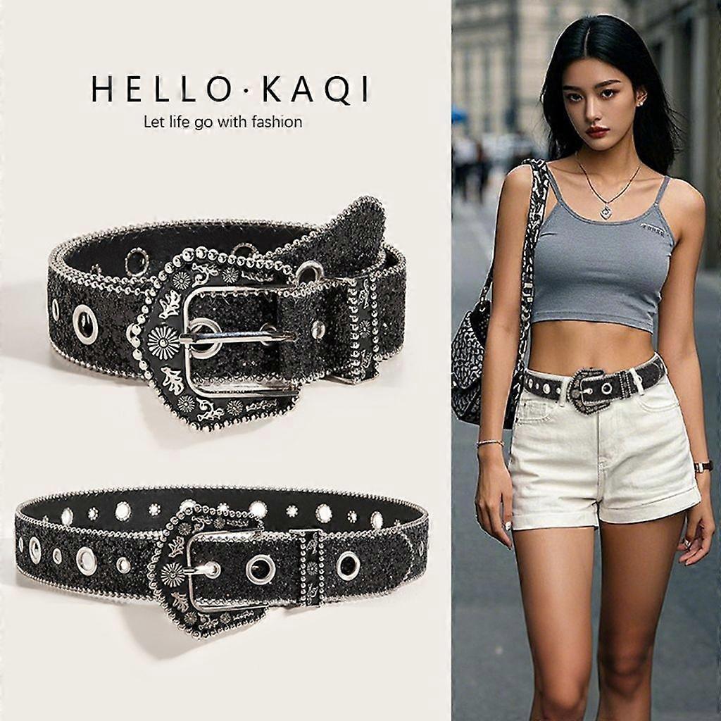 Handmade Stylish Embossed Ladies Leather Belt Headband, Adjustable V1263-JX-4680