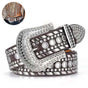 Women's Rhinestone Cowgirl Studded Leather Jeans Belt V1263-JX-4682