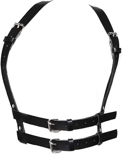 Women's Leather Body Chain Belt with Back Strap Design V1263-JX-4685
