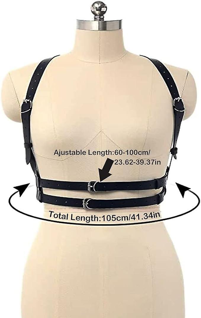 Women's Leather Body Chain Belt with Back Strap Design V1263-JX-4685