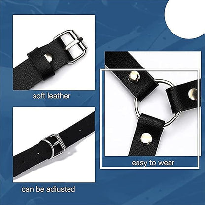 Women's Leather Body Chain Belt with Back Strap Design V1263-JX-4685