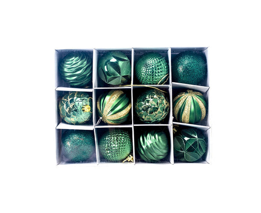 1 Box Glitter Ball Eco-friendly Waterproof PVC Decorative Glitter Baubles Supplies for Home-Green V1263-JX-469