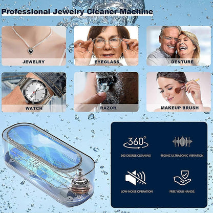 Low-Noise 45kHz Ultrasonic Jewelry Cleaner Machine for Glasses & Retainers V1263-JX-4694
