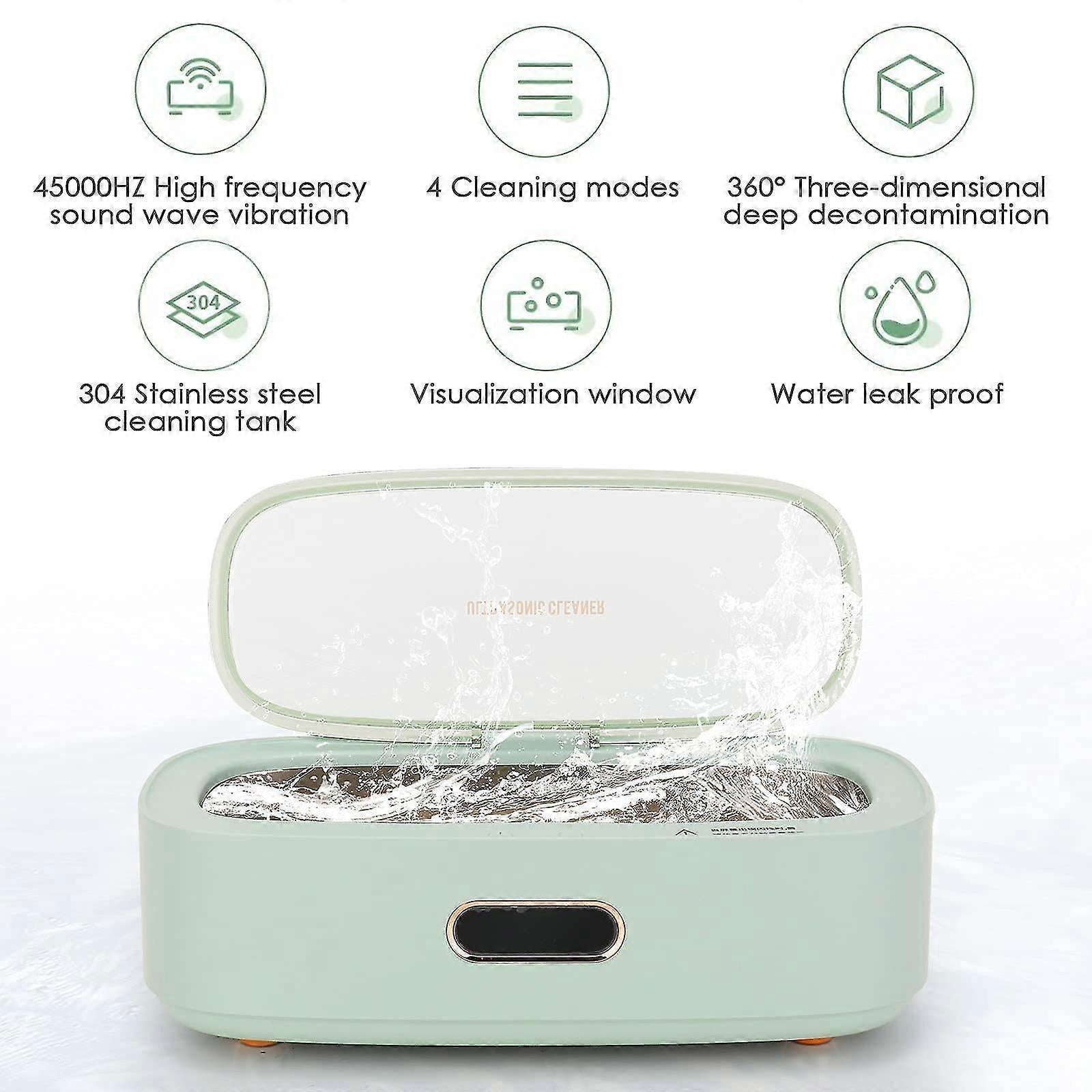 300ml 45kHz Ultrasonic Jewelry & Silverware Cleaner, Sonic Cleaning Machine V1263-JX-4695