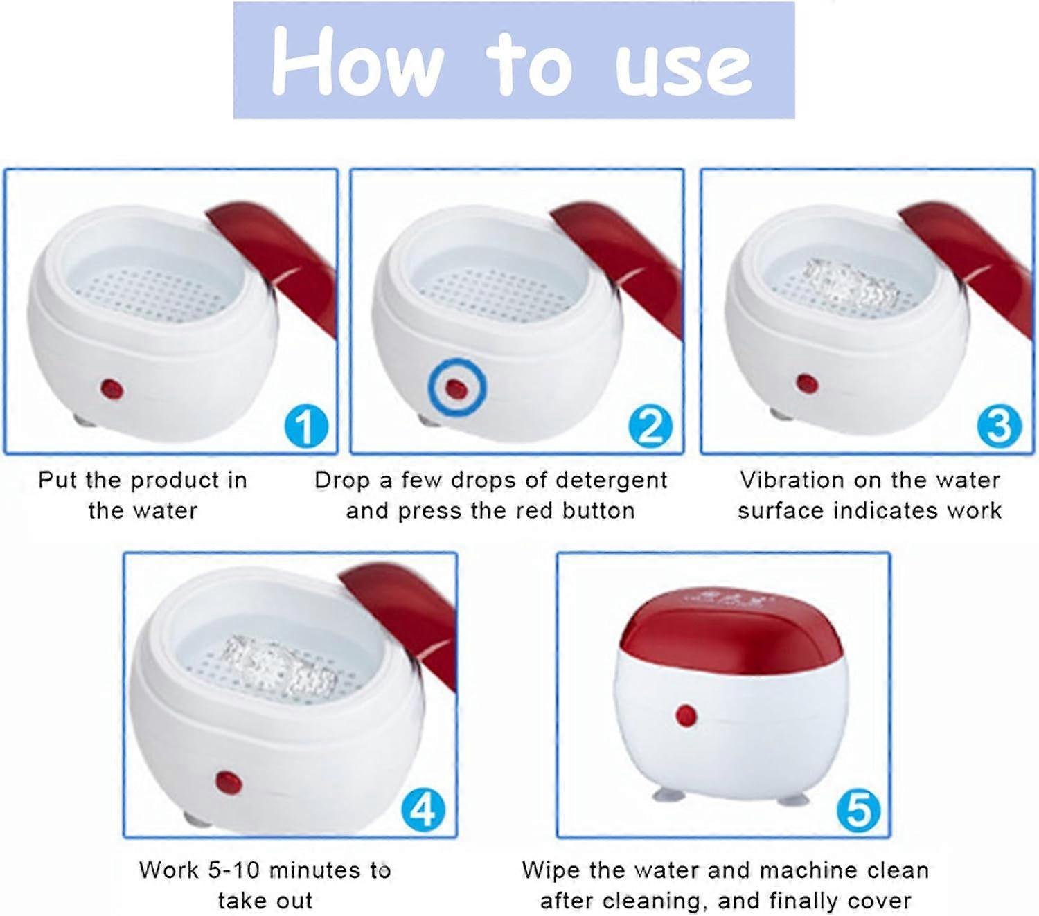 Mini Ultrasonic Jewelry Cleaner for Accessories & Small Instruments V1263-JX-4699