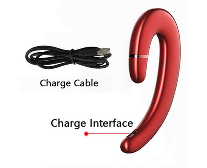 Ear Hook Wireless Headphones - Non Ear Plug - Noise Cancelling Single Ear Headset with Mic V1263-JX-47