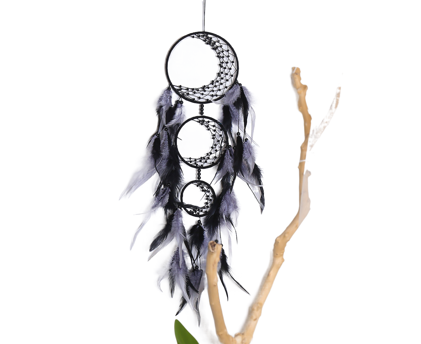 Feather Dream Catcher Home Decor-Black V1263-JX-470