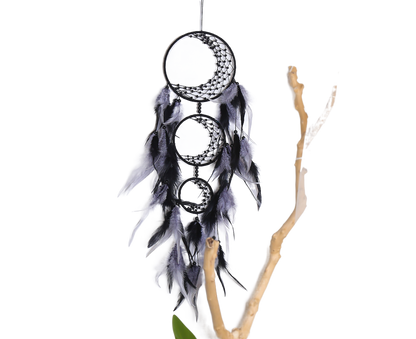 Feather Dream Catcher Home Decor-Black V1263-JX-470