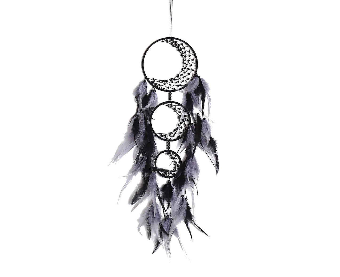 Feather Dream Catcher Home Decor-Black V1263-JX-470