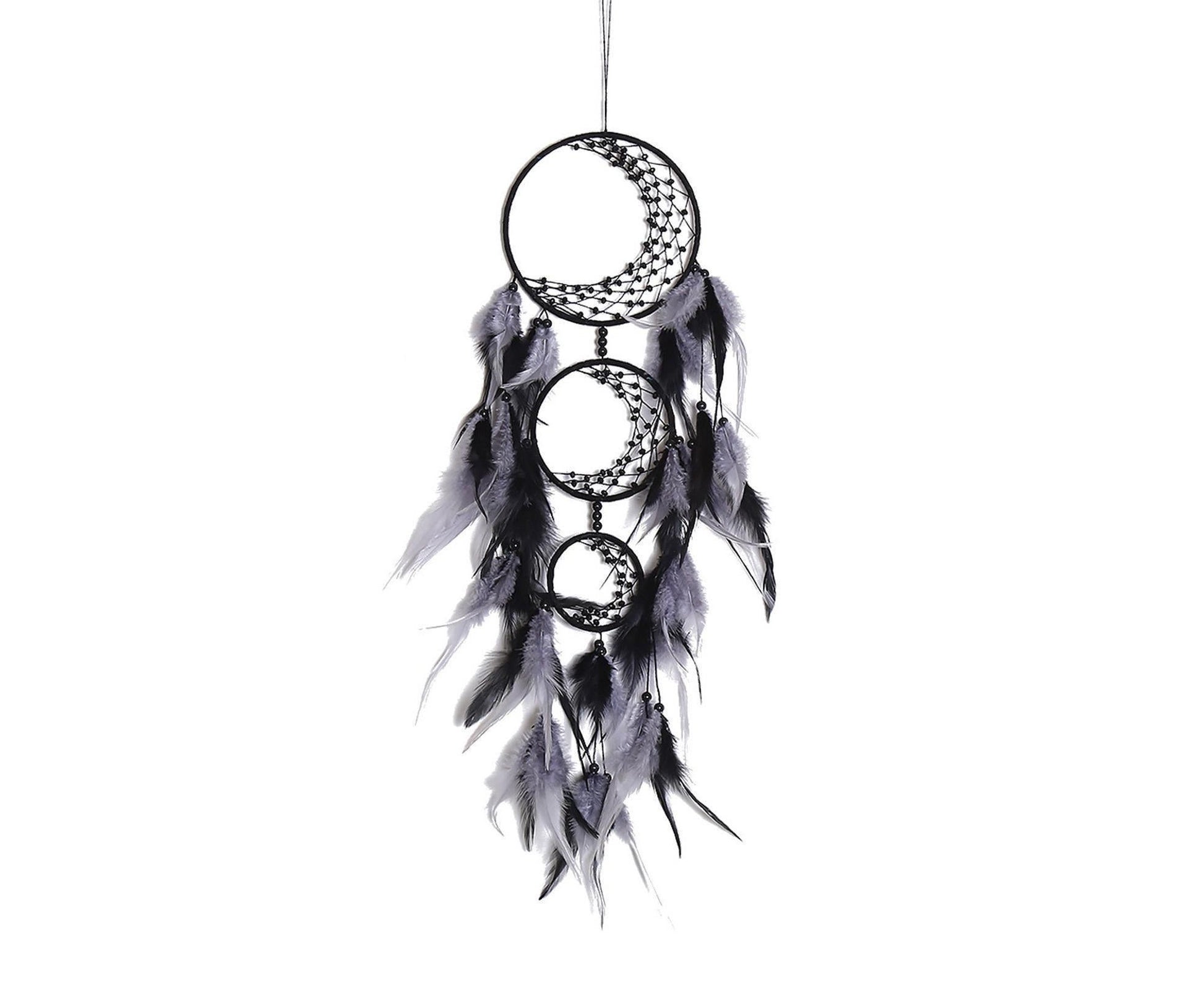 Feather Dream Catcher Home Decor-Black V1263-JX-470