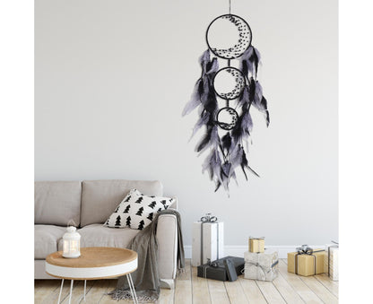 Feather Dream Catcher Home Decor-Black V1263-JX-470