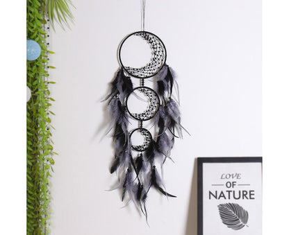 Feather Dream Catcher Home Decor-Black V1263-JX-470