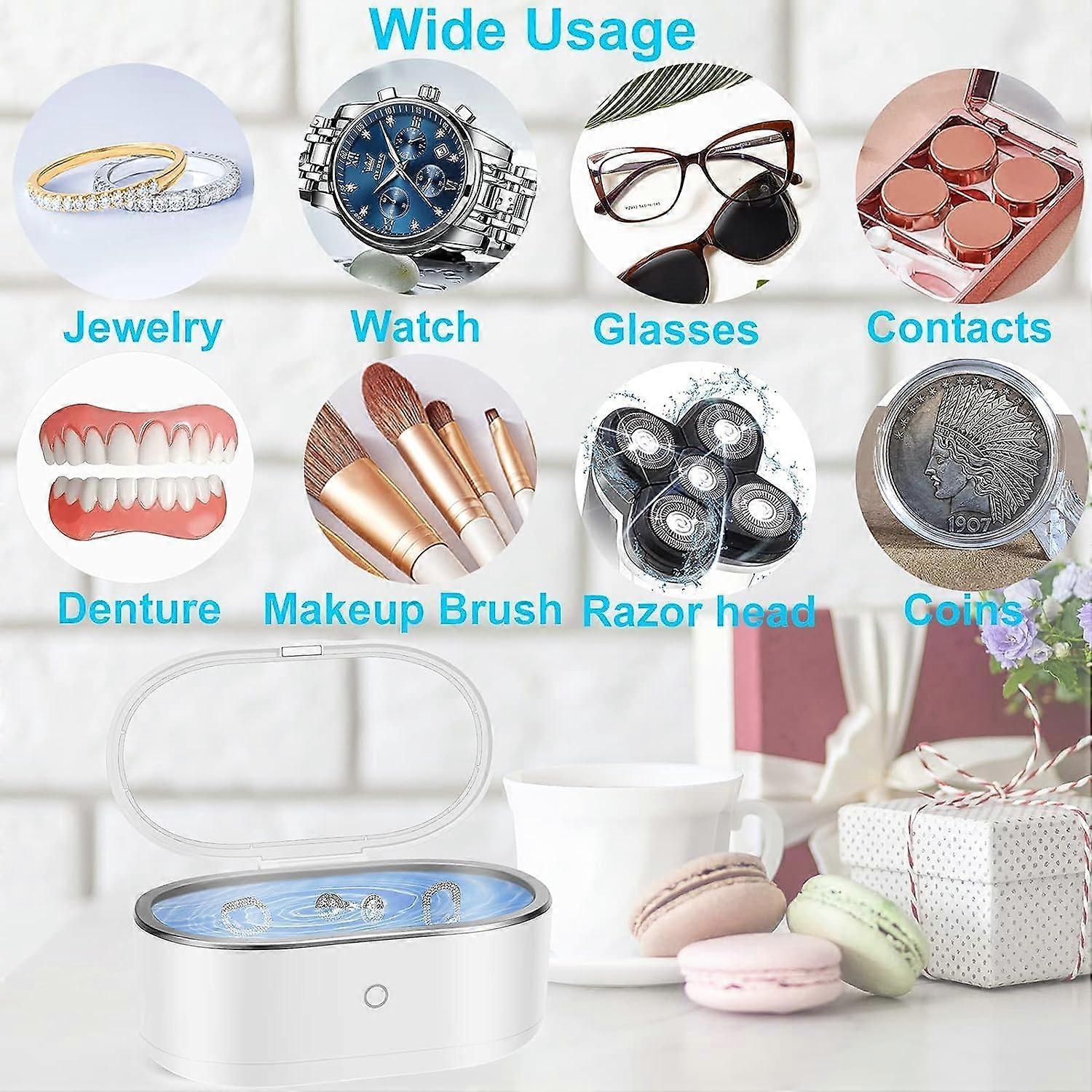45kHz Ultrasonic Jewelry & Eyeglass Cleaner with 18oz Large Capacity V1263-JX-4709