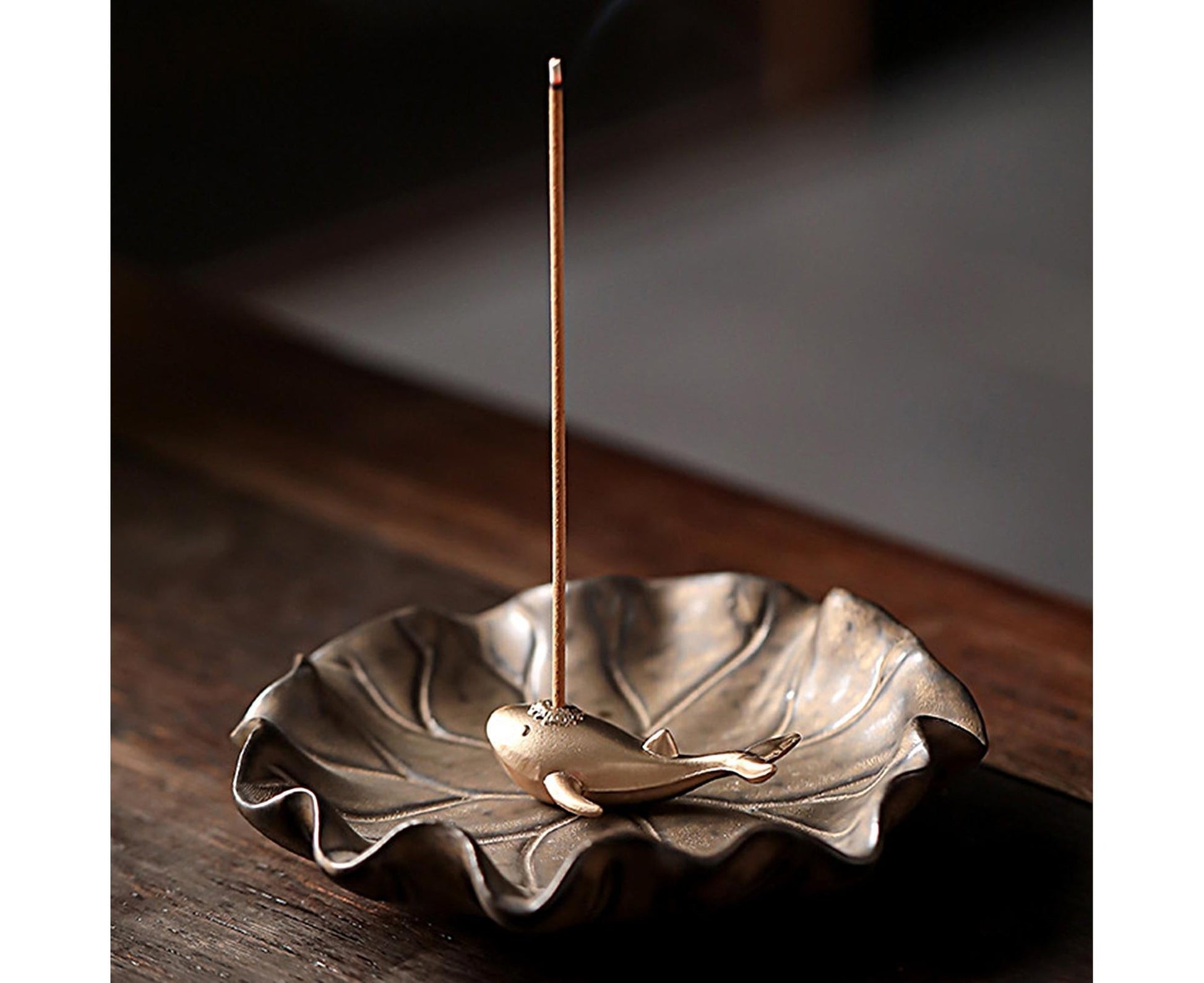 Lotus Leaf Mini Incense Holder for Teahouse-C V1263-JX-471