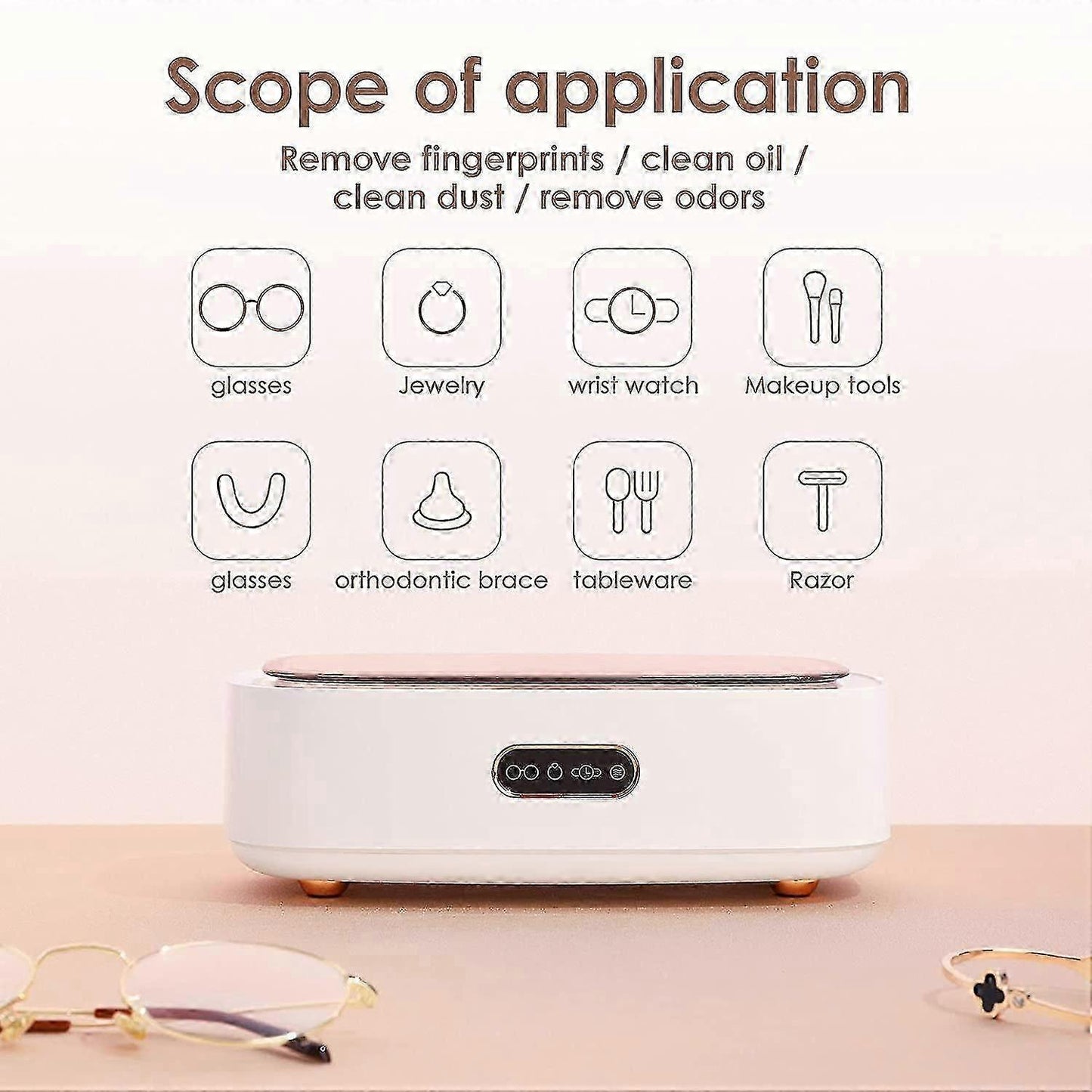 Professional Ultrasonic Jewelry, Watch & Eyeglass Cleaner Machine V1263-JX-4712