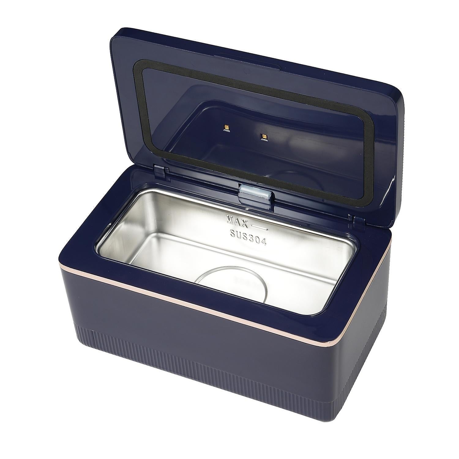 600ml Ultrasonic Jewelry Cleaner with UV Function, 43kHz Portable Machine V1263-JX-4713