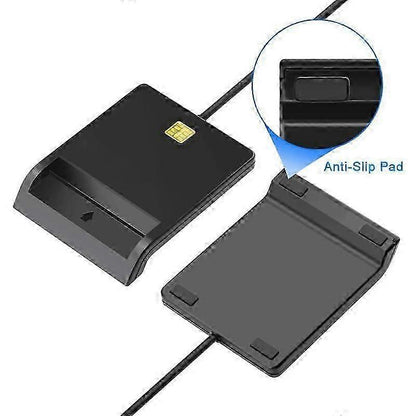USB 2.0 Smart Chip ID SIM Card Reader, Portable USB ID Reader V1263-JX-4719