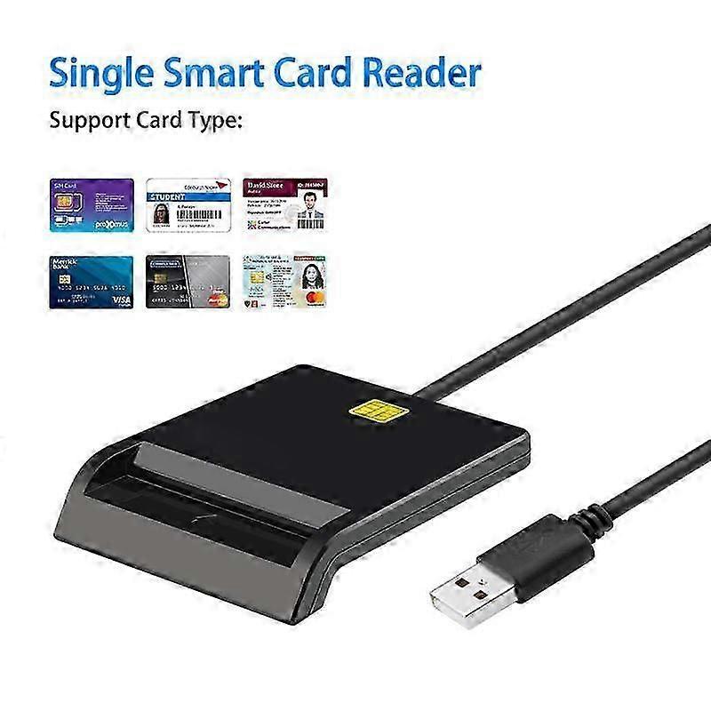 USB 2.0 Smart Chip ID SIM Card Reader, Portable USB ID Reader V1263-JX-4719