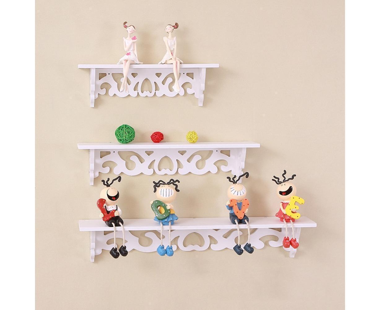 Modern White Floating Wall Mounted Display Storage Shelf Home Living Room Decor-White S V1263-JX-472