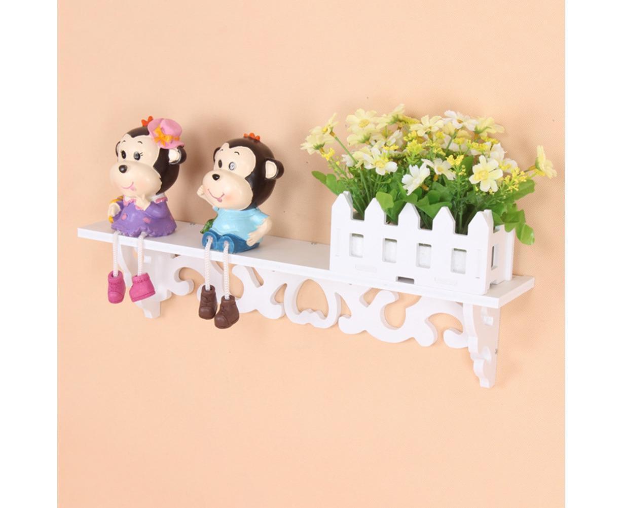 Modern White Floating Wall Mounted Display Storage Shelf Home Living Room Decor-White S V1263-JX-472
