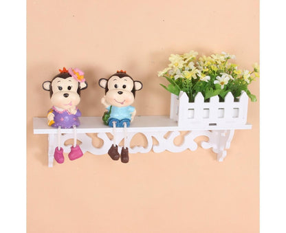 Modern White Floating Wall Mounted Display Storage Shelf Home Living Room Decor-White S V1263-JX-472