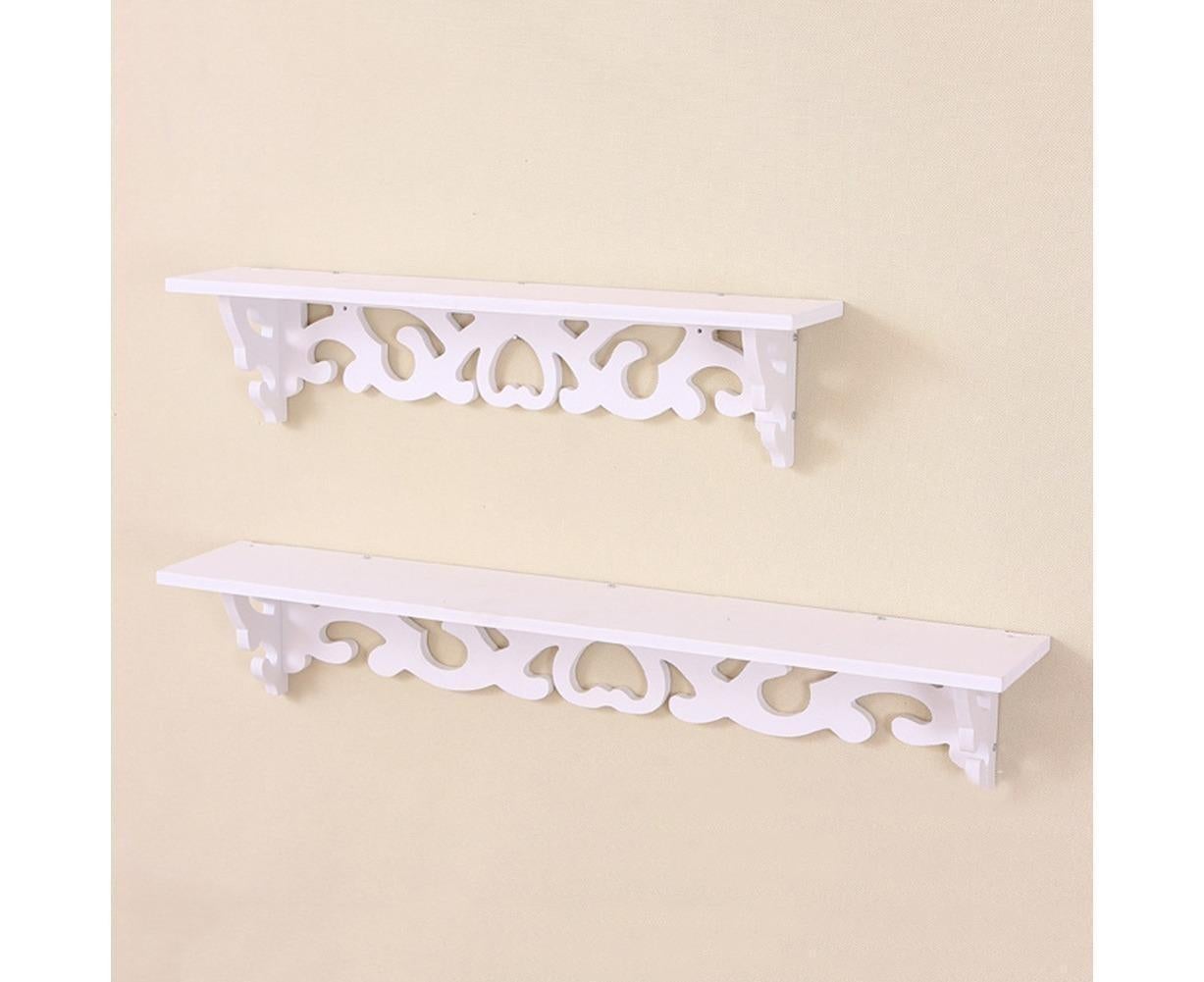 Modern White Floating Wall Mounted Display Storage Shelf Home Living Room Decor-White S V1263-JX-472