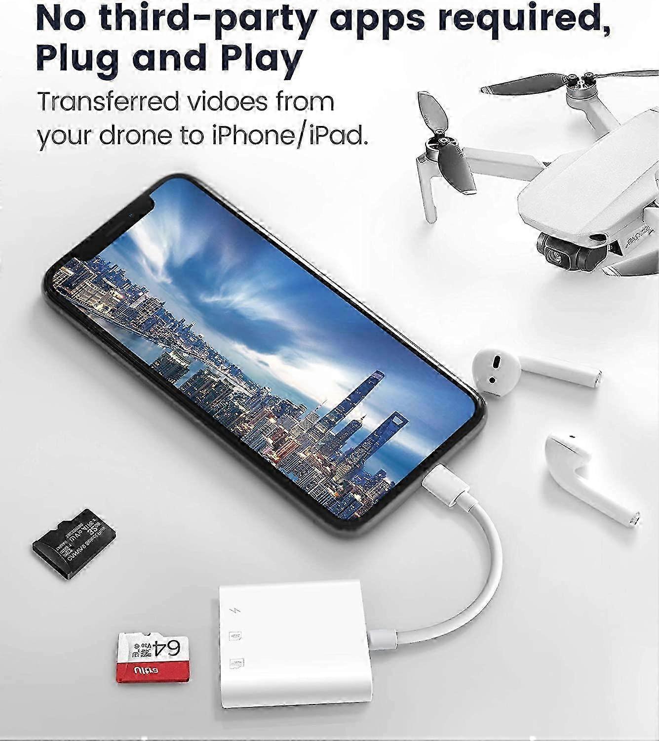 SD Card Reader for iPhone/iPad, Plug and Play Game TF Card Reader (Only Reader) V1263-JX-4720