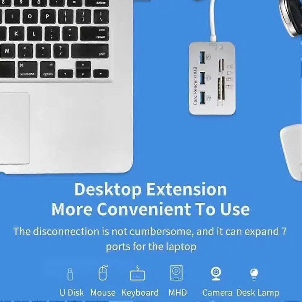 USB 3.0 HUB Combo Micro SD TF Memory Card Reader for Laptop Computer V1263-JX-4721