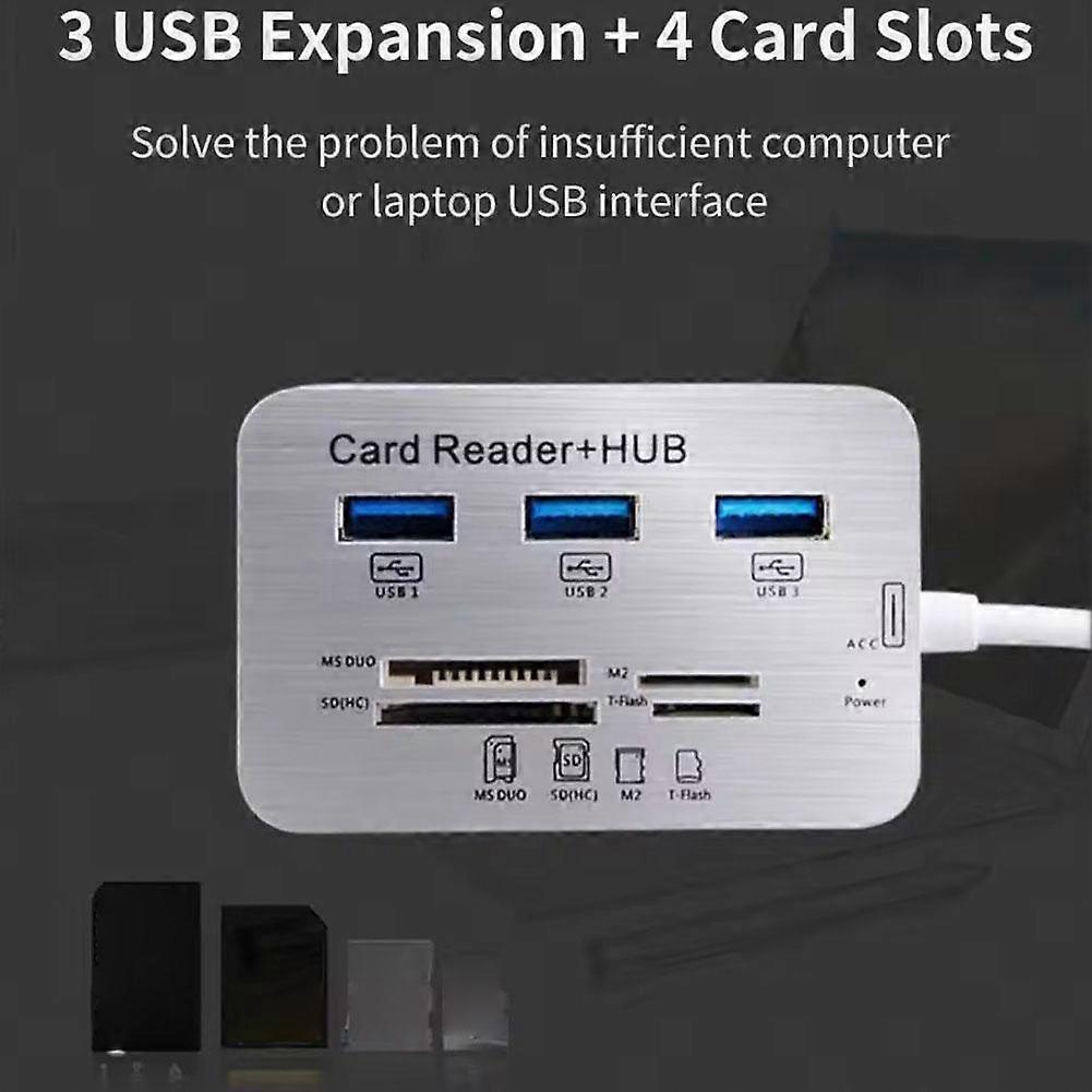 USB 3.0 HUB Combo Micro SD TF Memory Card Reader for Laptop Computer V1263-JX-4721