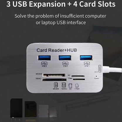 USB 3.0 HUB Combo Micro SD TF Memory Card Reader for Laptop Computer V1263-JX-4721