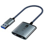 USB 3.0 to TF SD Card Reader, High-Speed Aluminum Alloy Memory Card Adapter V1263-JX-4723