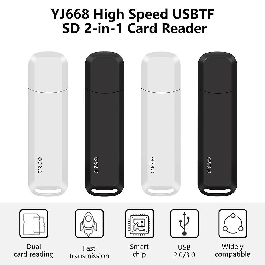 USB Memory Card Reader Adapter for SD TF Cards, for Phone and Computer V1263-JX-4726