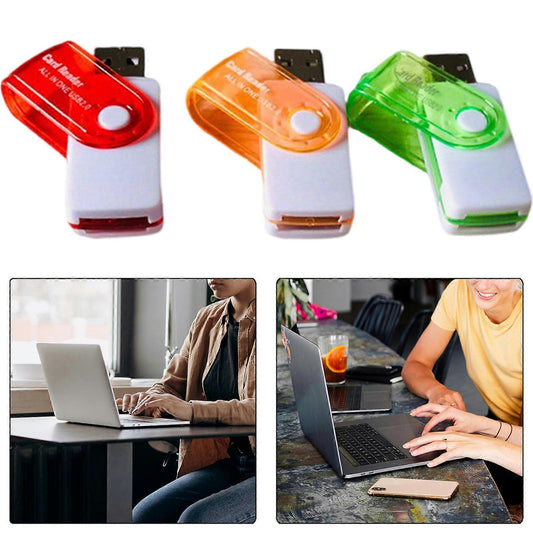 4-in-1 TF/MS Card Reader, USB Adapter for Phone and Computer Simultaneous Reading V1263-JX-4727