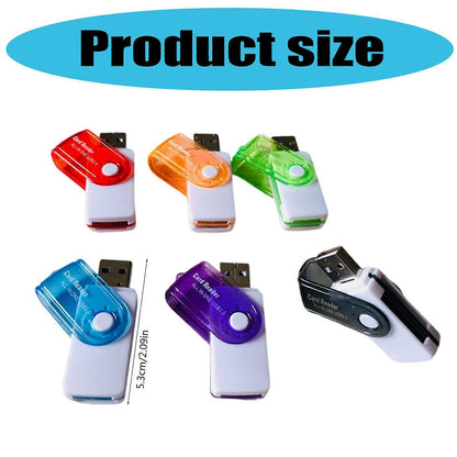 4-in-1 TF/MS Card Reader, USB Adapter for Phone and Computer Simultaneous Reading V1263-JX-4727