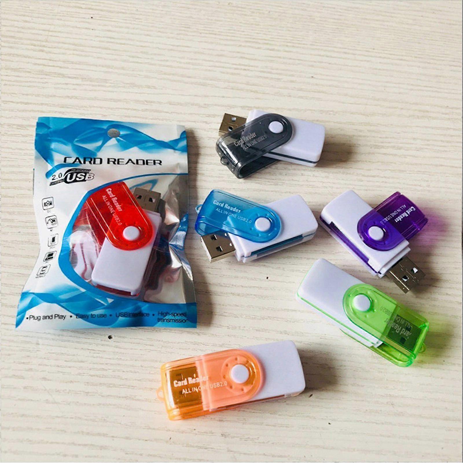 4-in-1 TF/MS Card Reader, USB Adapter for Phone and Computer Simultaneous Reading V1263-JX-4727