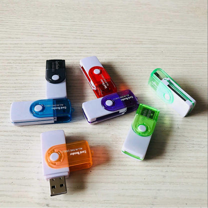 4-in-1 TF/MS Card Reader, USB Adapter for Phone and Computer Simultaneous Reading V1263-JX-4727