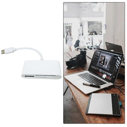 USB-C 3-in-1 Memory Card Reader Adapter for TF Card, Compatible with Phone & Laptop V1263-JX-4729