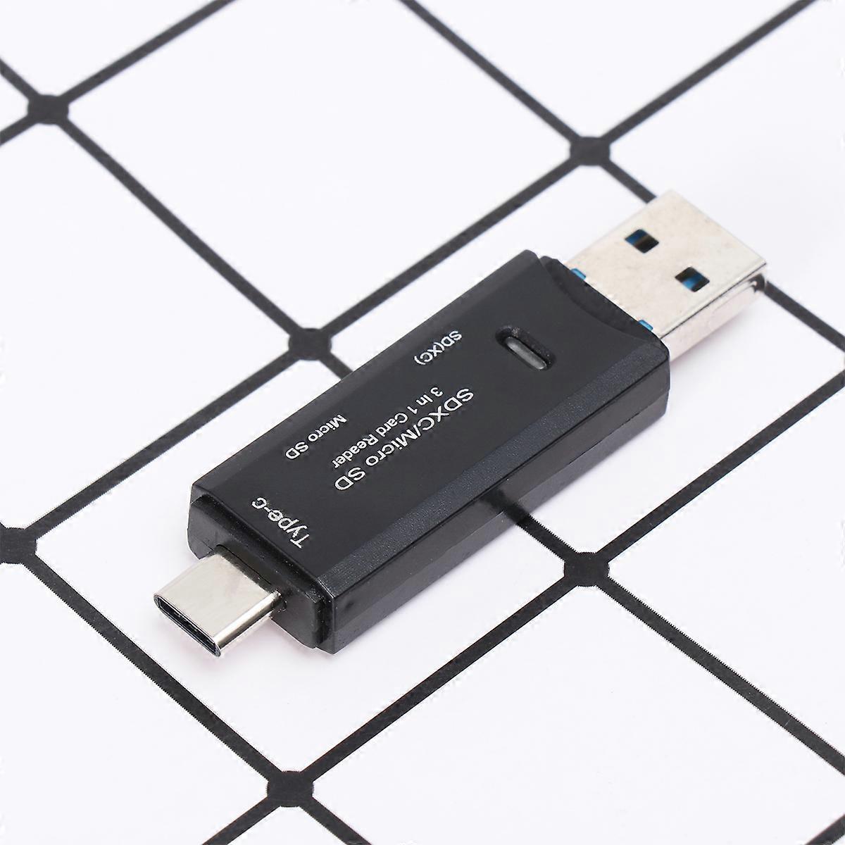 3-in-1 TF SD Card Reader USB C Adapter, Sim Card Reader for Computer and Phone V1263-JX-4732