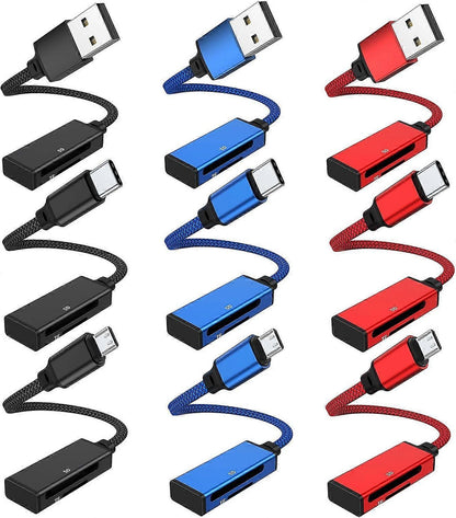 2-in-1 USB & USB-C TF/SD Card Reader Adapter for Laptop, Phone, Tablet V1263-JX-4733