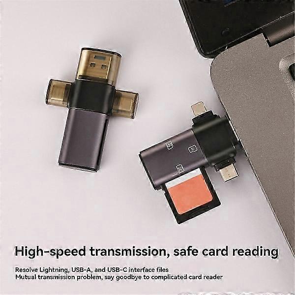 3-in-1 USB-C+USB3.0+SD Card Reader, Multi Card Adapter for Phones and Laptops V1263-JX-4739