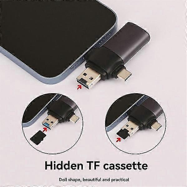 3-in-1 USB-C+USB3.0+SD Card Reader, Multi Card Adapter for Phones and Laptops V1263-JX-4739