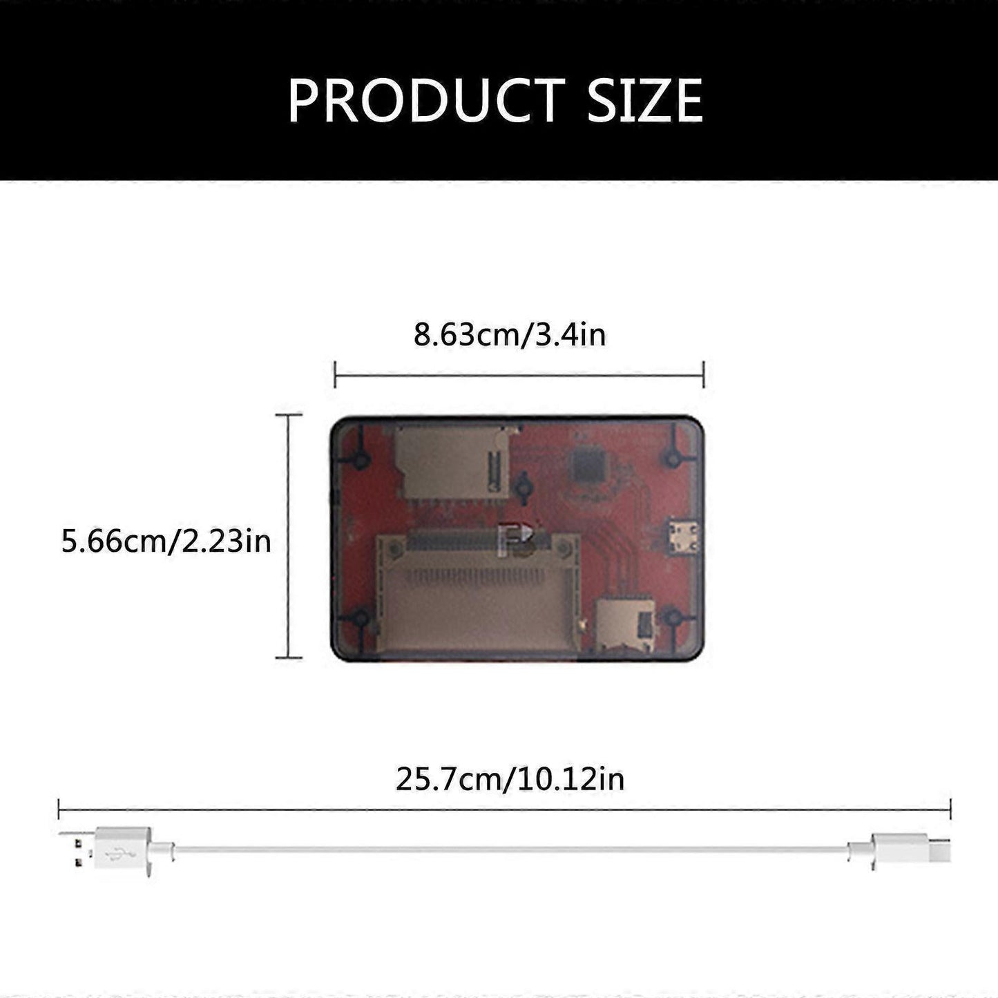 Multi Card Reader Adapter USB 2.0 with Indicator Light for Camera TF SD Cards V1263-JX-4740