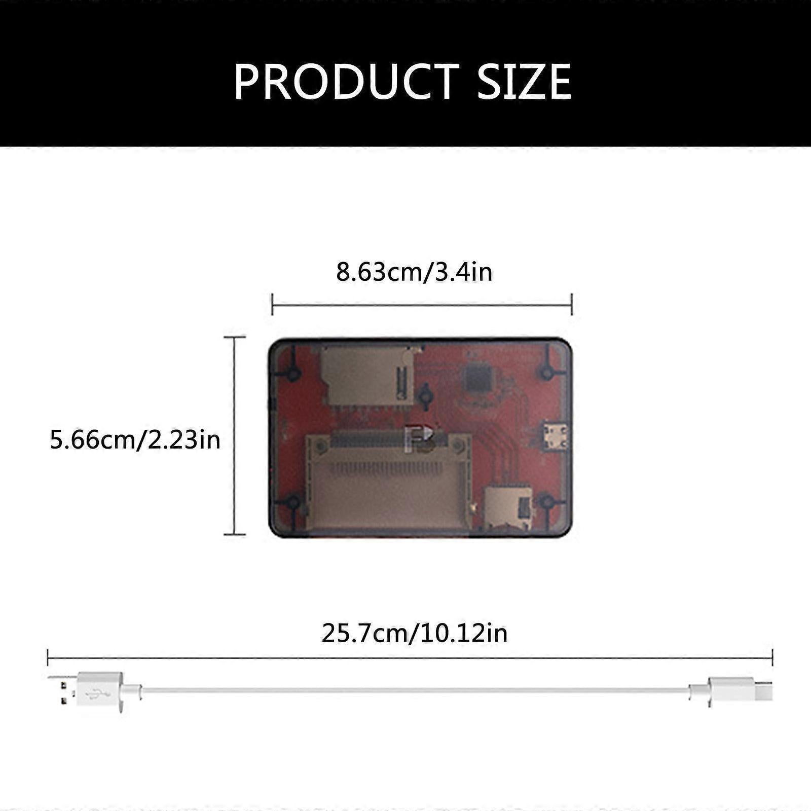 Multi Card Reader Adapter USB 2.0 with Indicator Light for Camera TF SD Cards V1263-JX-4740