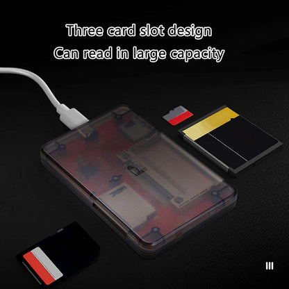Multi Card Reader Adapter USB 2.0 with Indicator Light for Camera TF SD Cards V1263-JX-4740