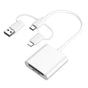 USB 2.0 & USB-C Memory Card Reader Adapter, Dual Connector TF/SD Card Reader V1263-JX-4741