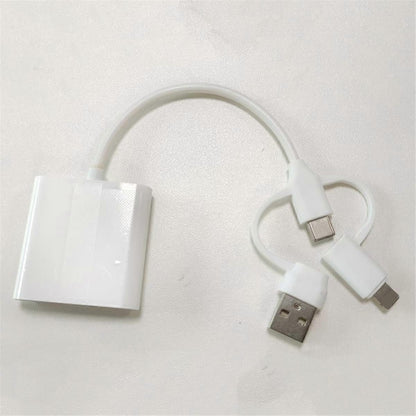 USB 2.0 & USB-C Memory Card Reader Adapter, Dual Connector TF/SD Card Reader V1263-JX-4741