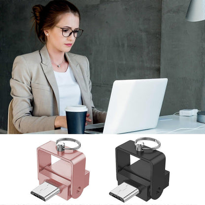 Micro USB 2.0 Card Reader, Aluminum Adapter for PC/Laptop V1263-JX-4746