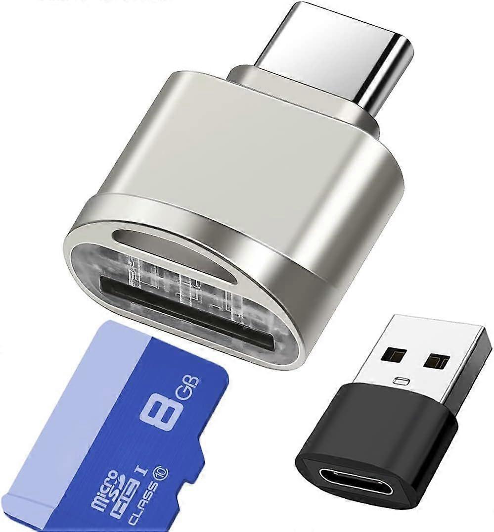 USB C to SD/TF Card Reader, Micro SD Memory Card Reader Adapter V1263-JX-4748