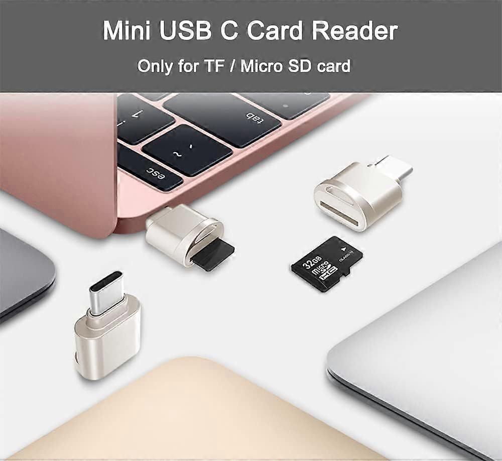 USB C to SD/TF Card Reader, Micro SD Memory Card Reader Adapter V1263-JX-4748