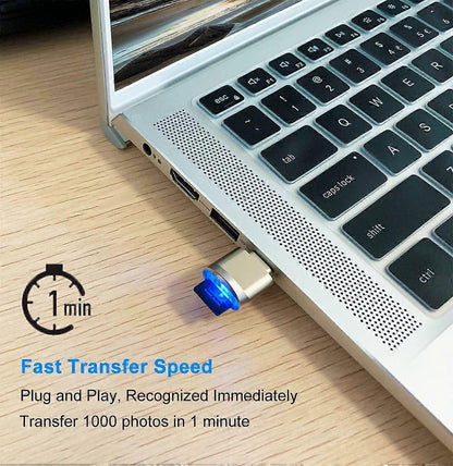 USB C to SD/TF Card Reader, Micro SD Memory Card Reader Adapter V1263-JX-4748